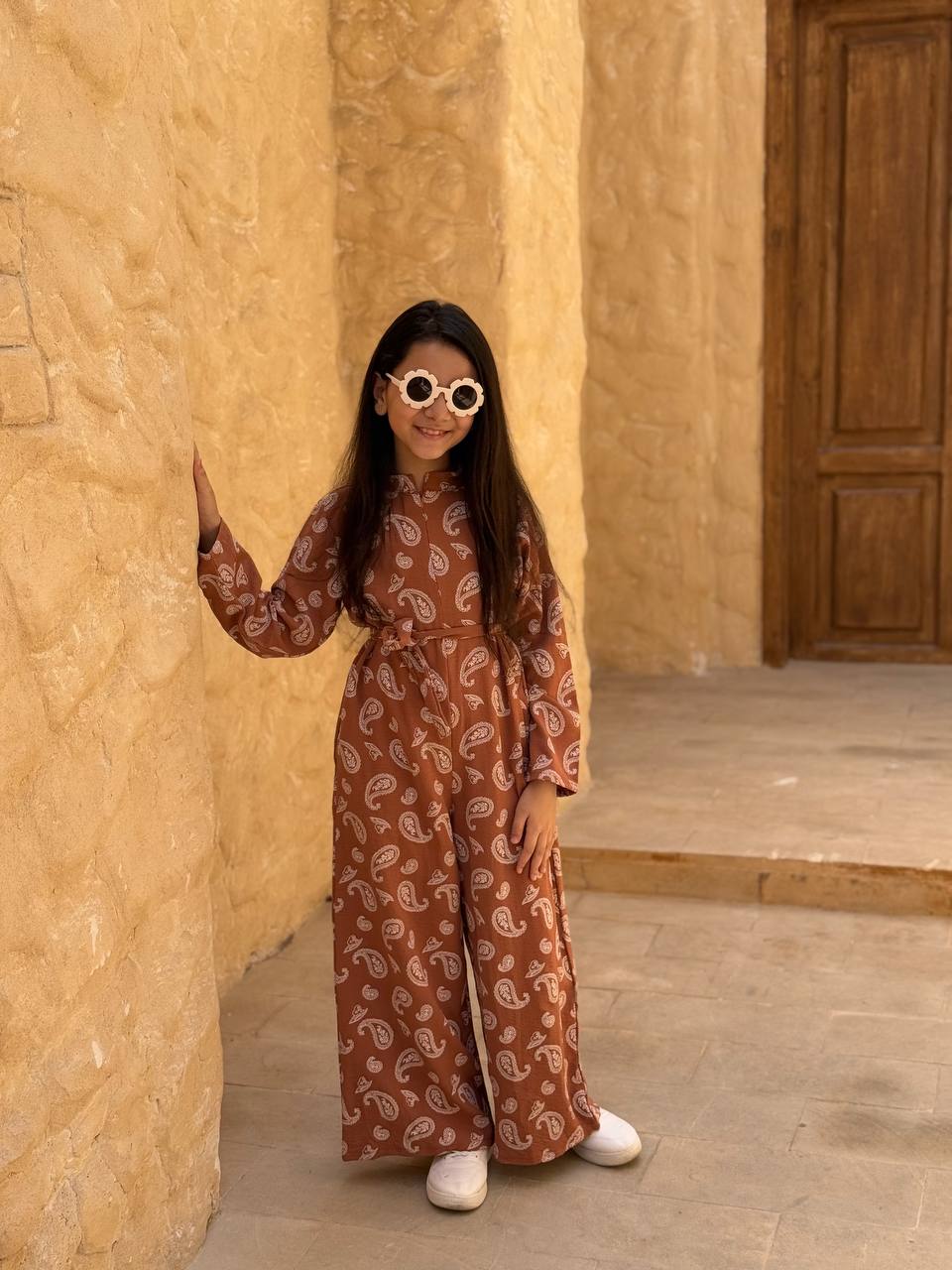 Sleeves printed jumpsuit (Girls)