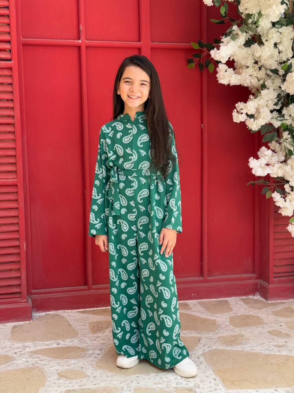 Sleeves printed jumpsuit (Girls)