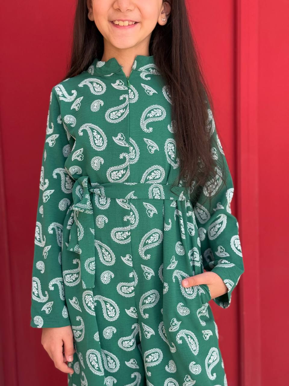 Sleeves printed jumpsuit (Girls)