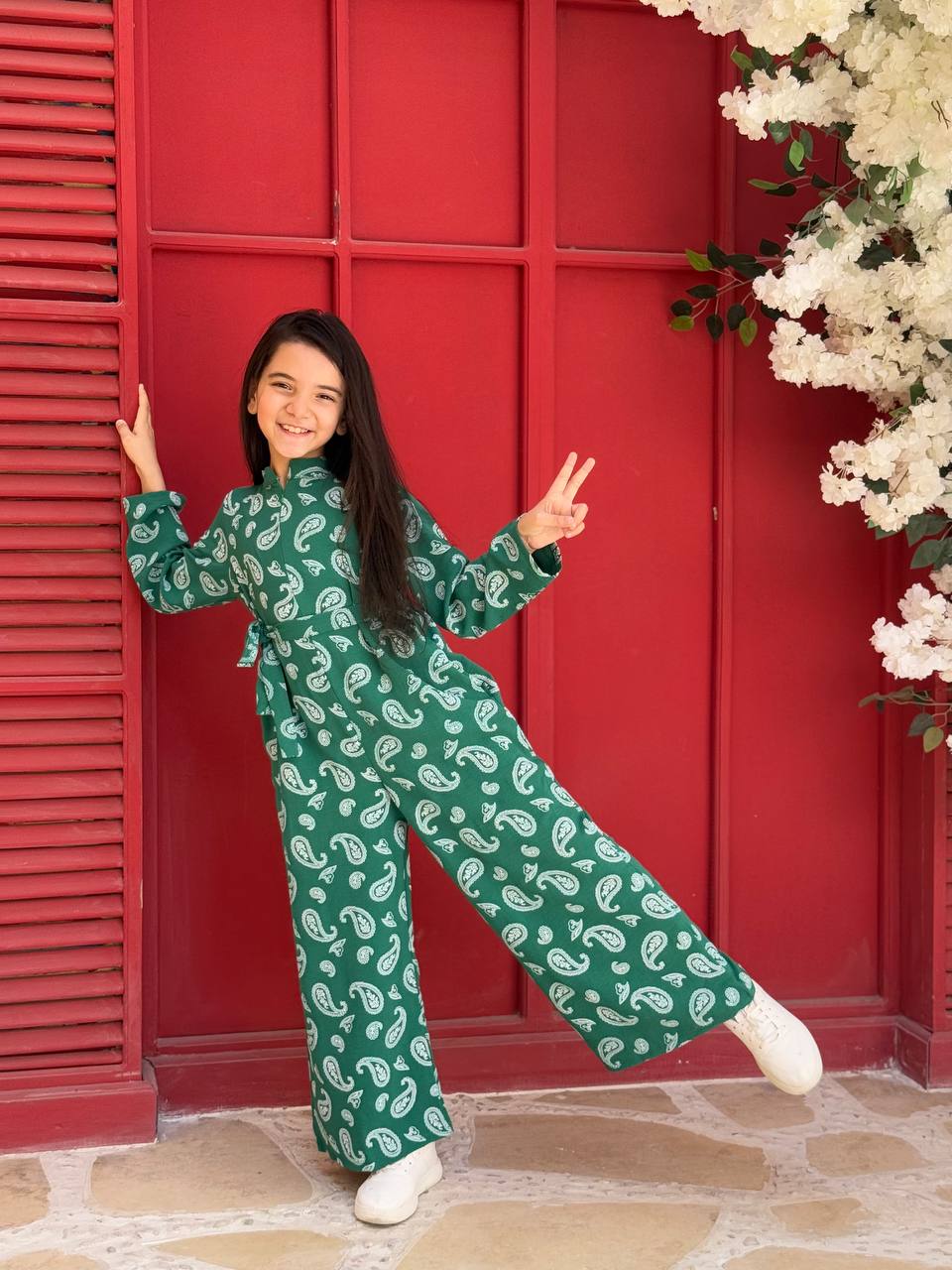 Sleeves printed jumpsuit (Girls)