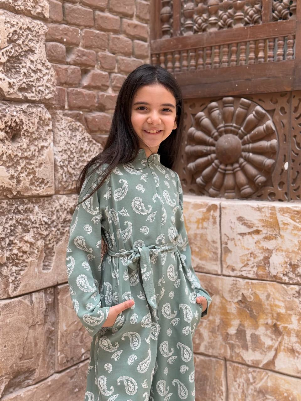 Sleeves printed jumpsuit (Girls)