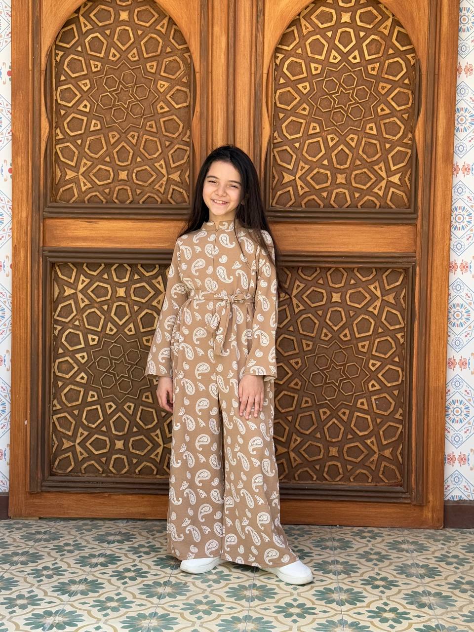 Sleeves printed jumpsuit (Girls)