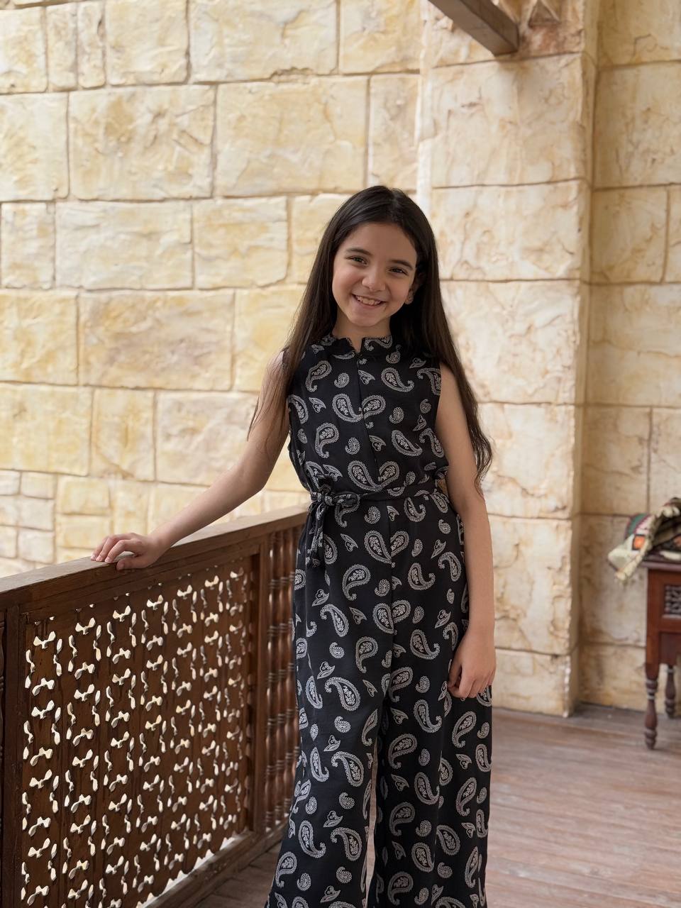 Cut printed jumpsuit (Girls)