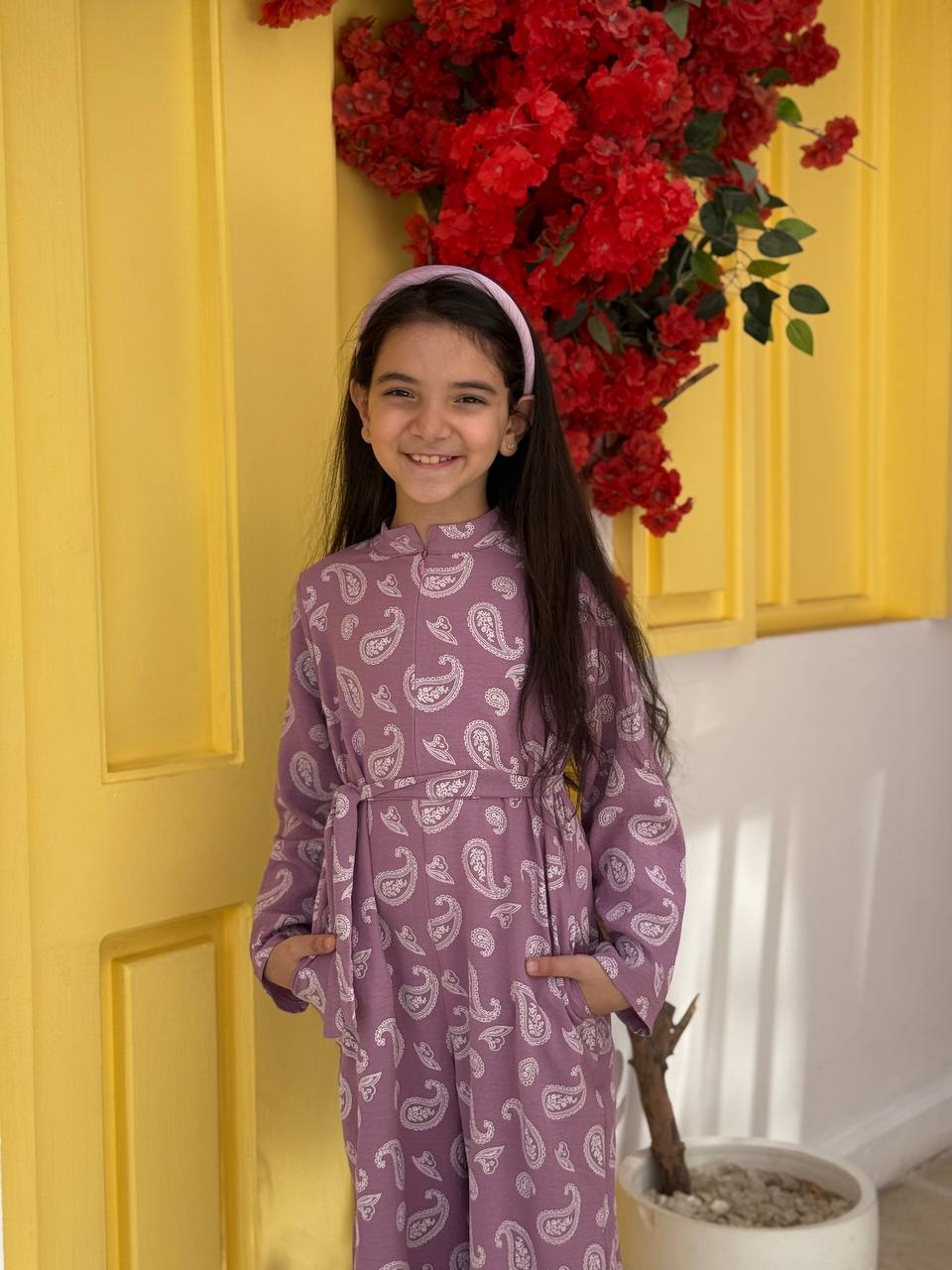 Sleeves printed jumpsuit (Girls)
