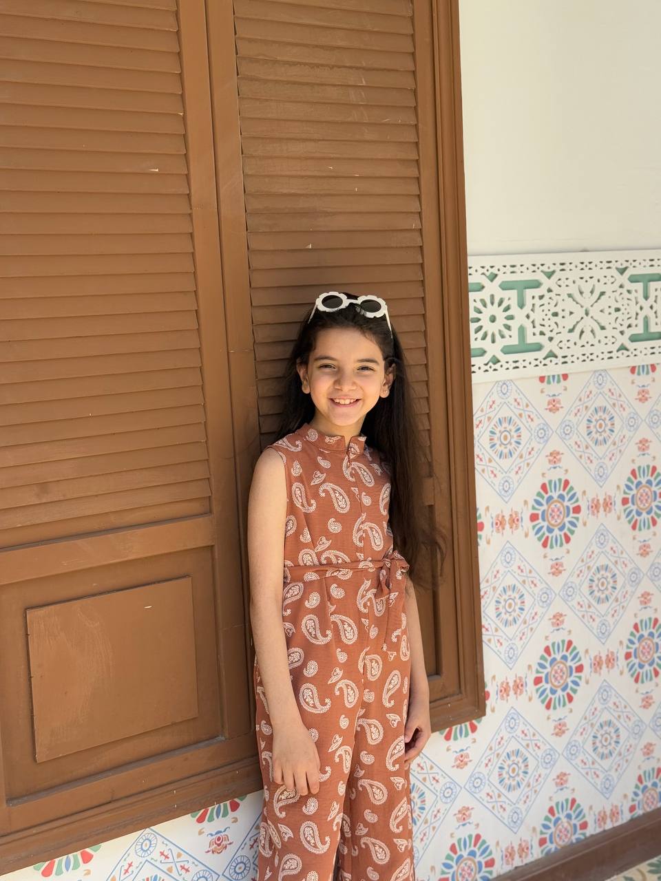 Cut printed jumpsuit (Girls)