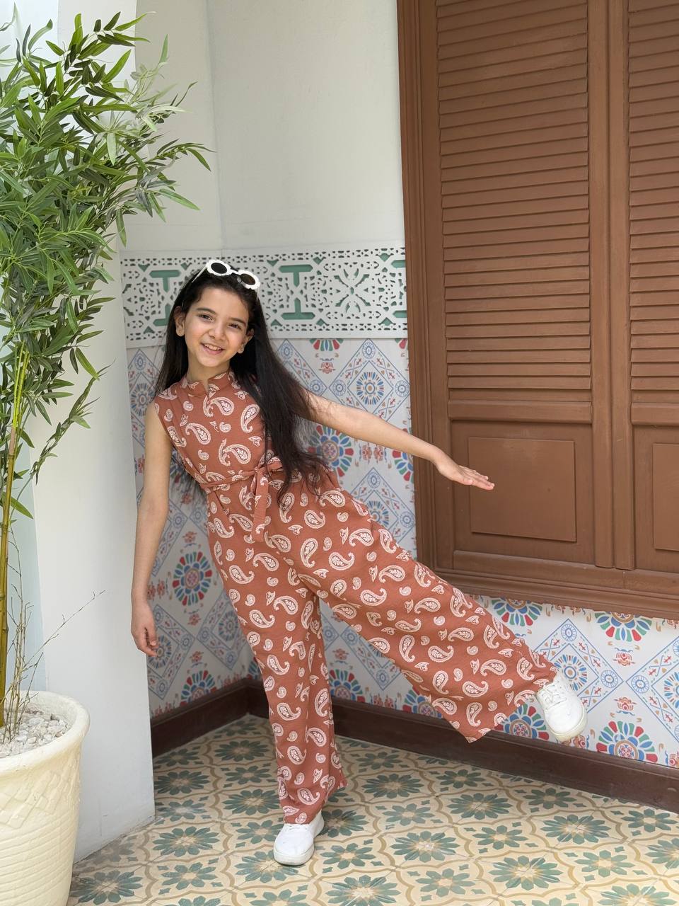 Cut printed jumpsuit (Girls)