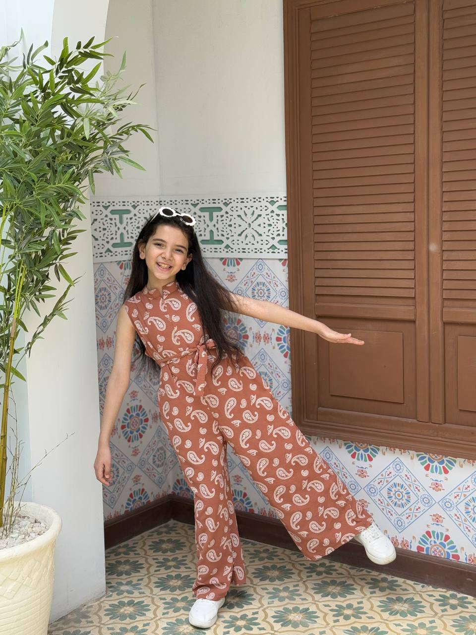Cut printed jumpsuit (Girls)