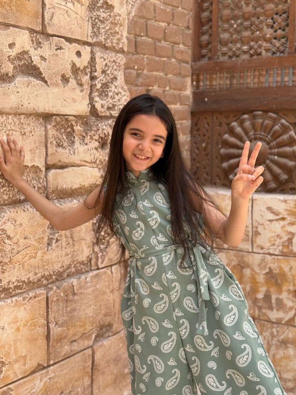 Cut printed jumpsuit (Girls)