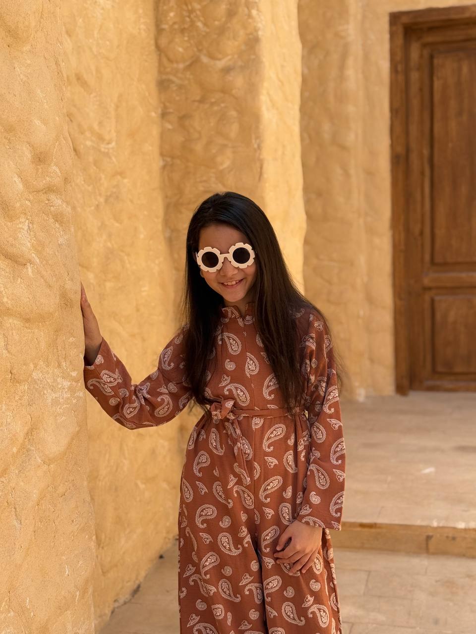 Sleeves printed jumpsuit (Girls)