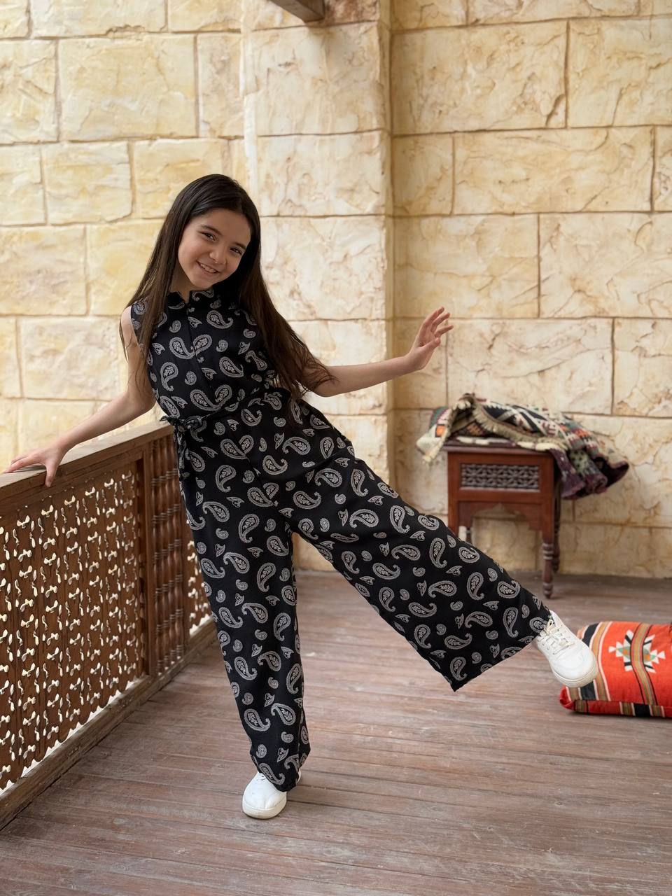 Cut printed jumpsuit (Girls)