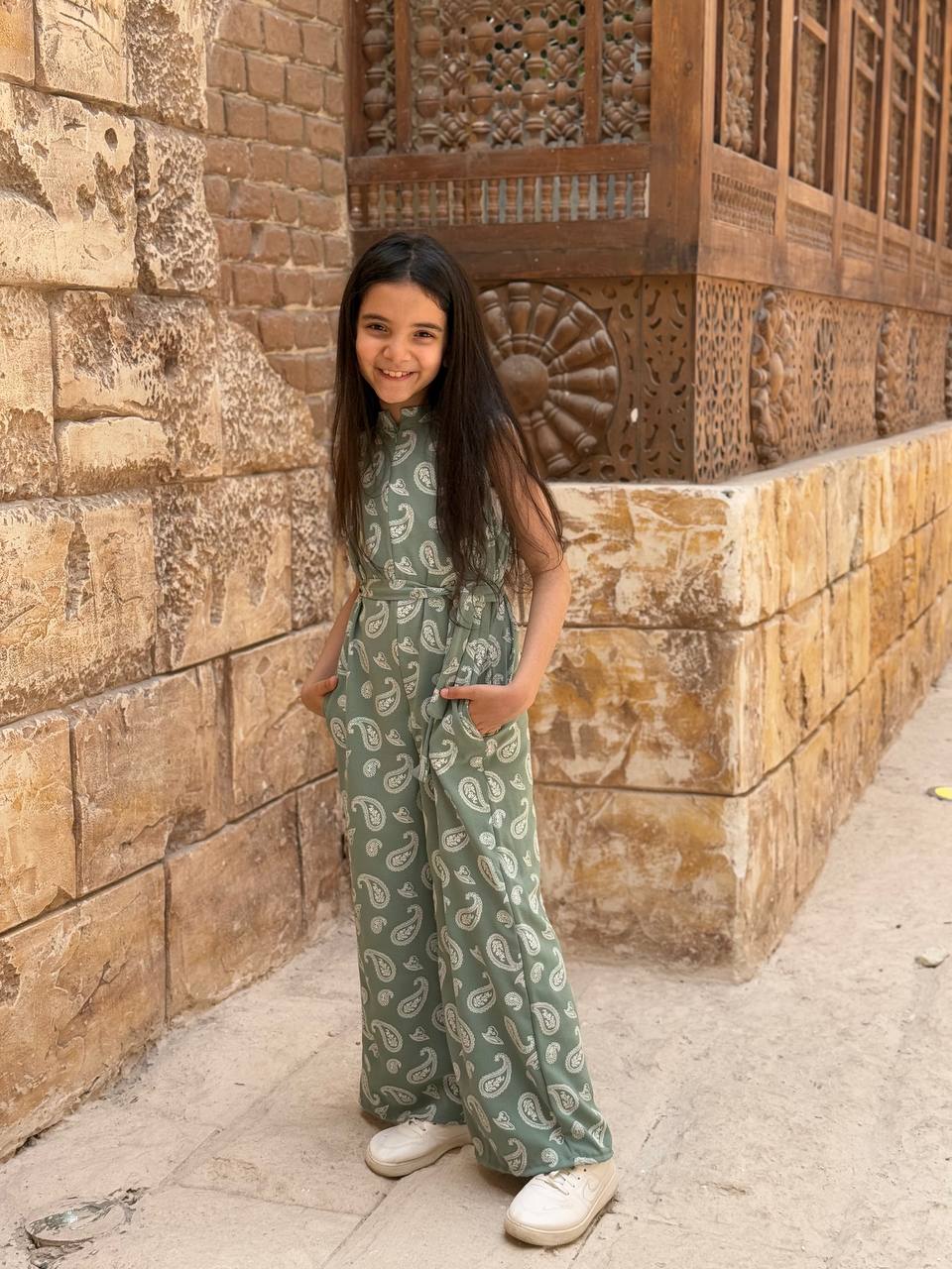 Cut printed jumpsuit (Girls)