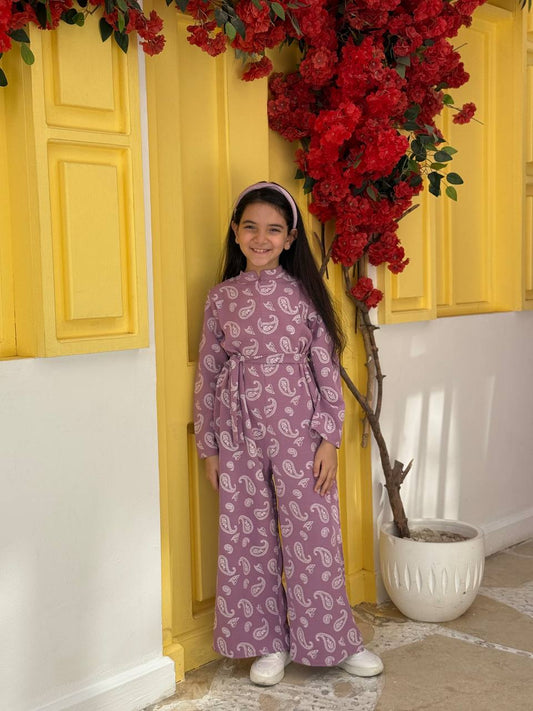 Sleeves printed jumpsuit (Girls)
