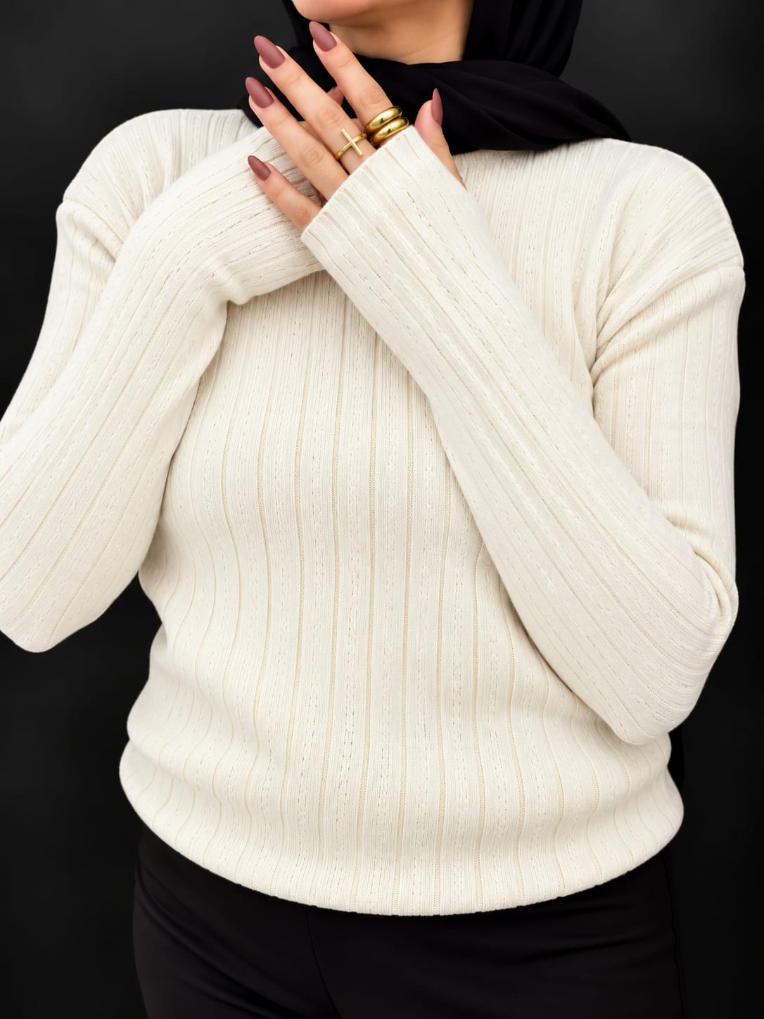 Chain Ribbed Sweater