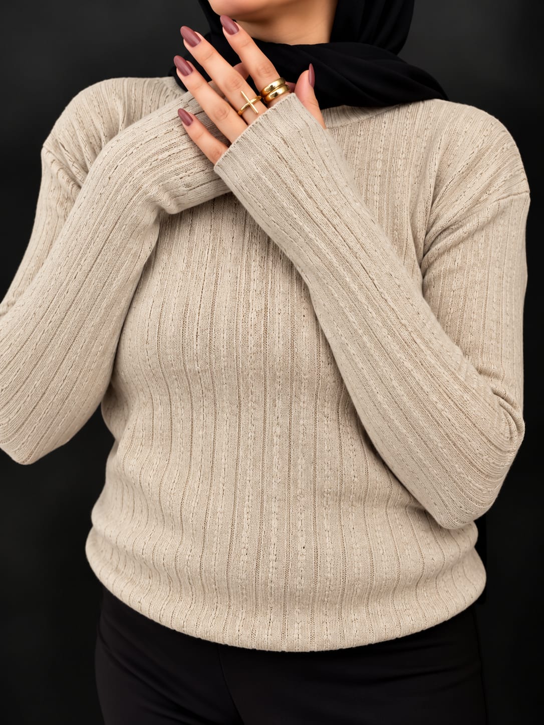 Chain Ribbed Sweater