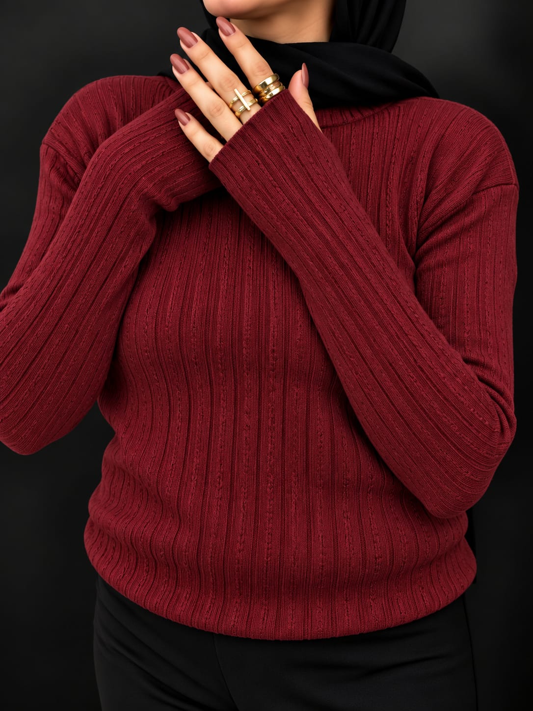 Chain Ribbed Sweater