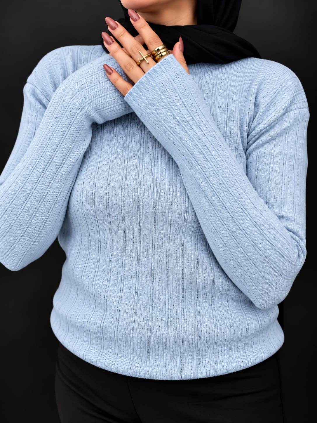 Chain Ribbed Sweater