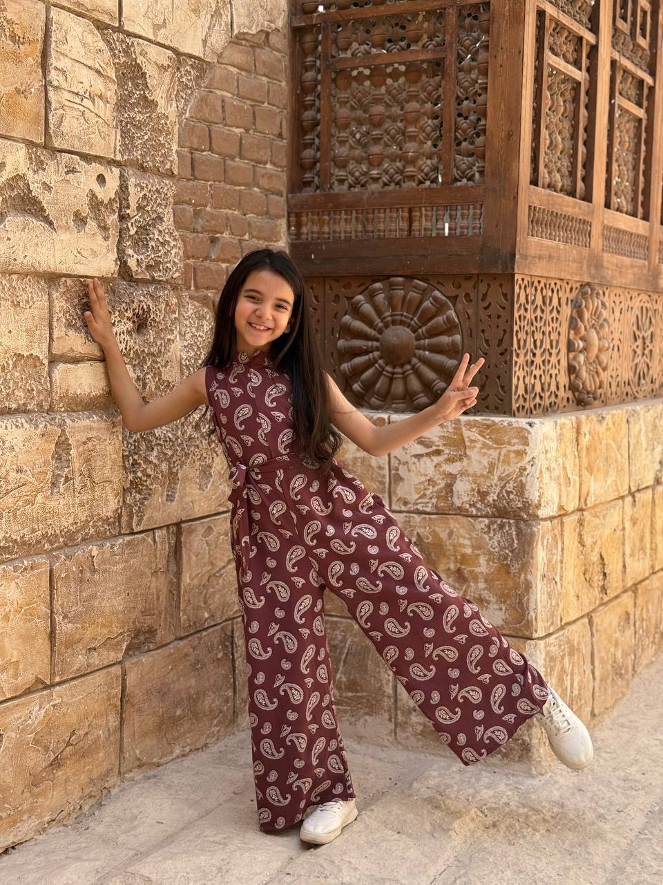 Cut printed jumpsuit (Girls)