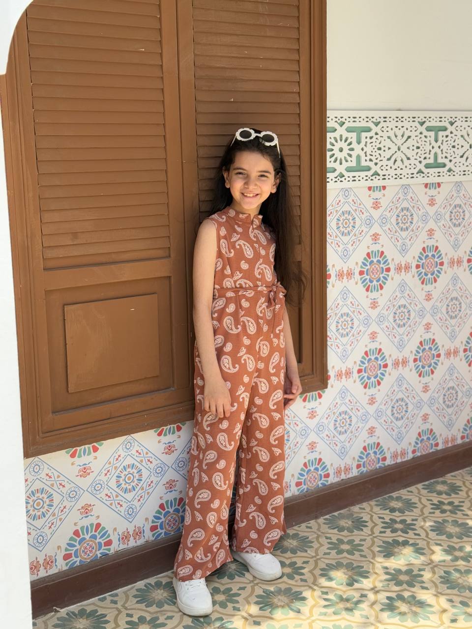 Cut printed jumpsuit (Girls)