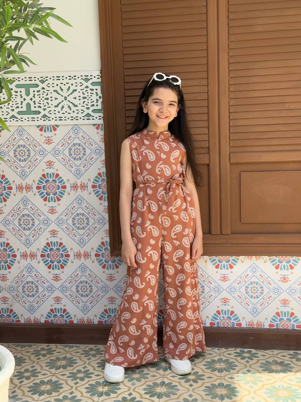 Cut printed jumpsuit (Girls)
