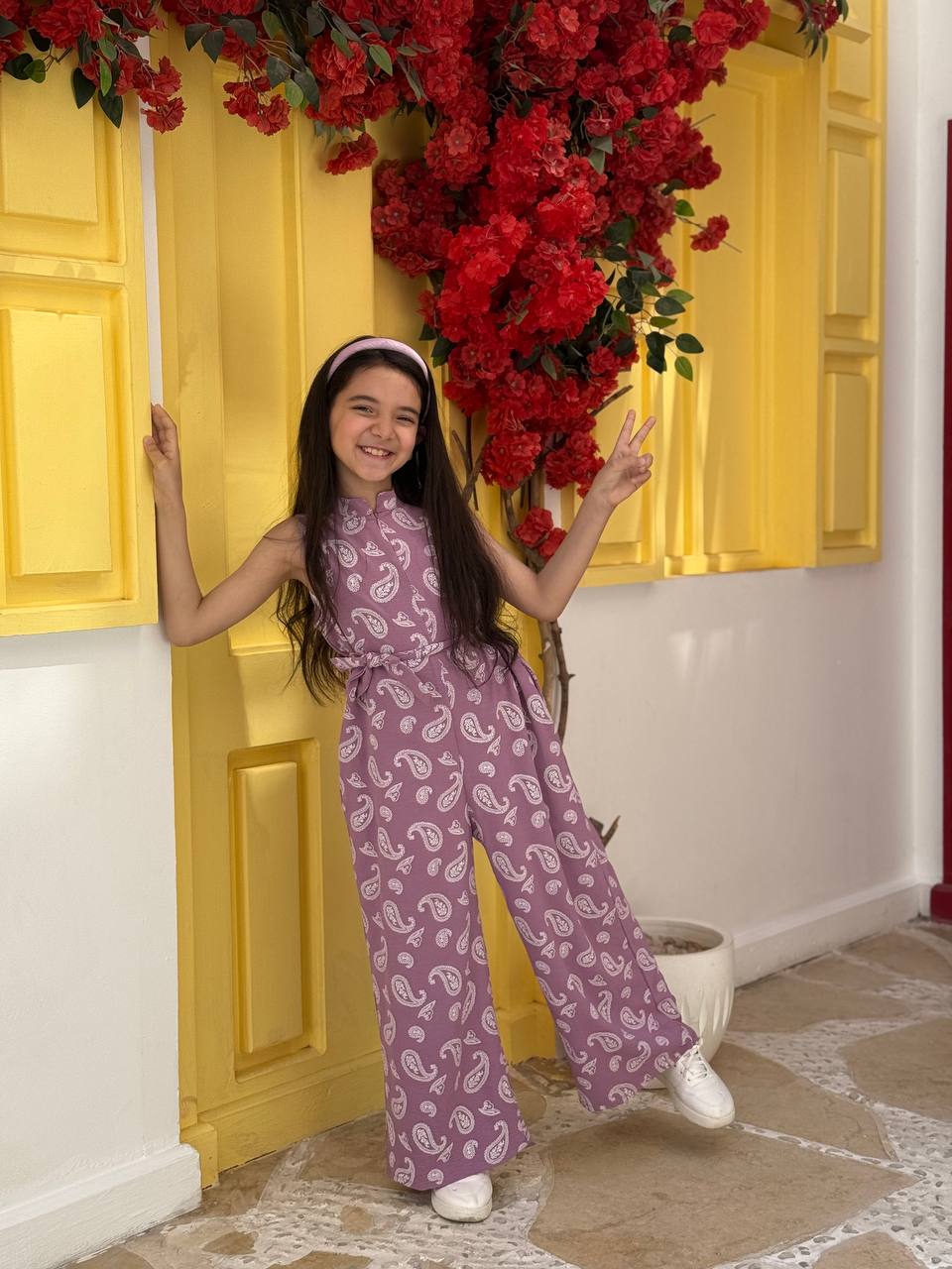 Cut printed jumpsuit (Girls)