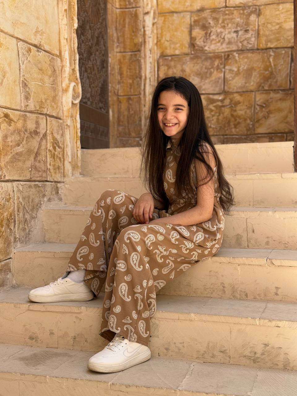 Cut printed jumpsuit (Girls)