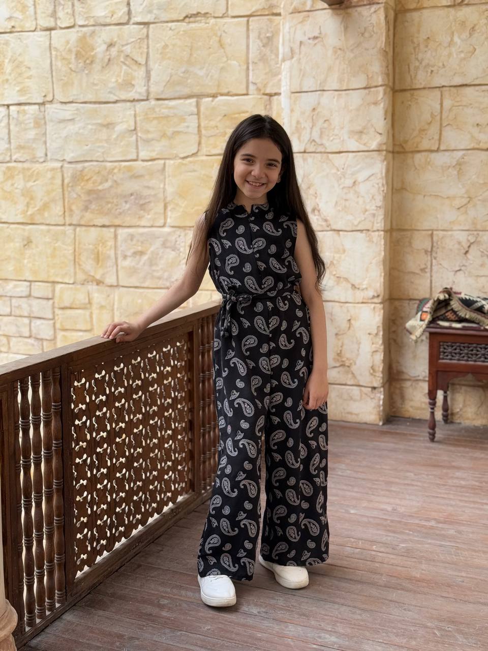 Cut printed jumpsuit (Girls)