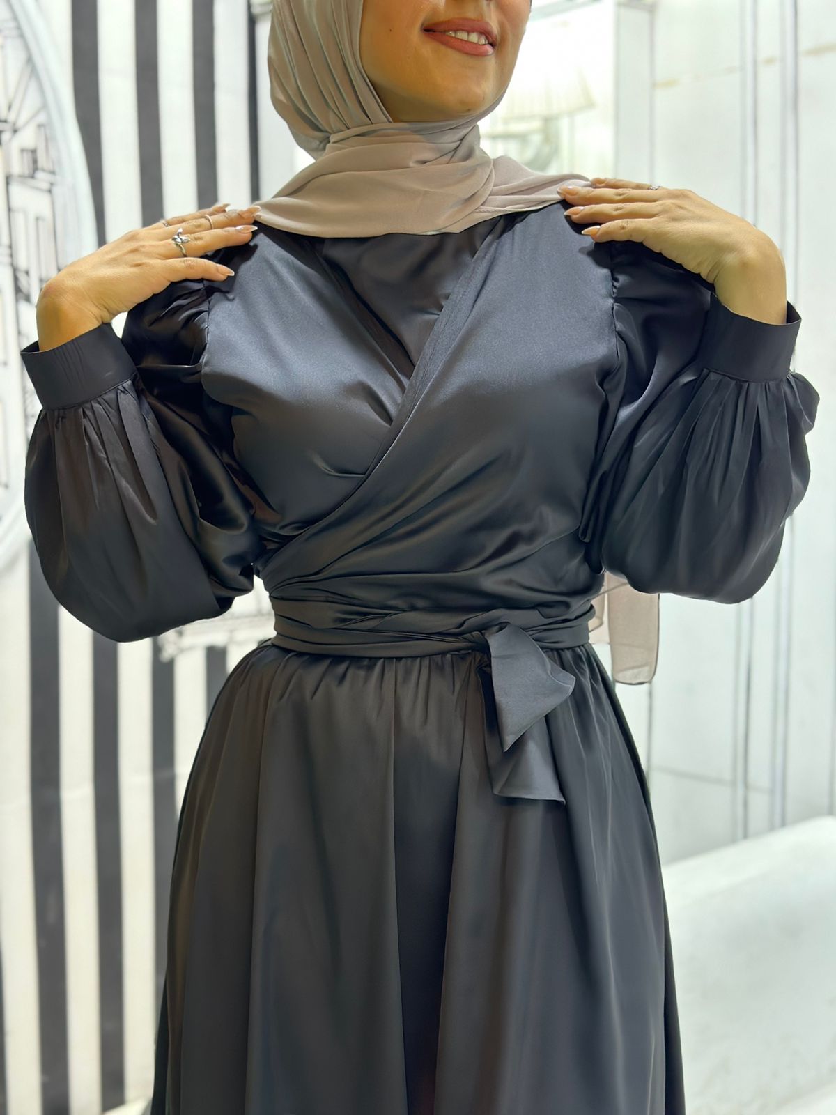 Plain Satin Dress