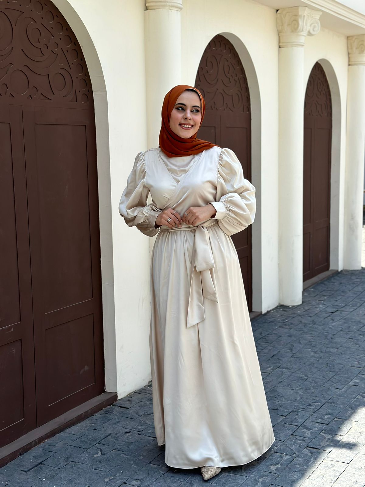 Plain Satin Dress
