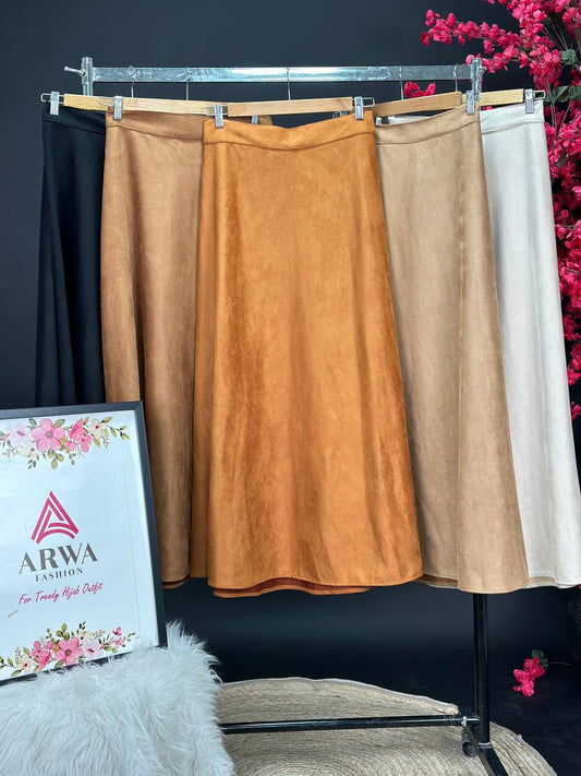 A- Line Skirt (Suedi)