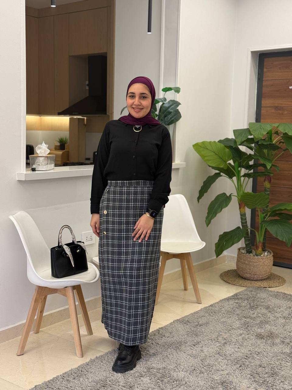 Channel Tweed Skirt