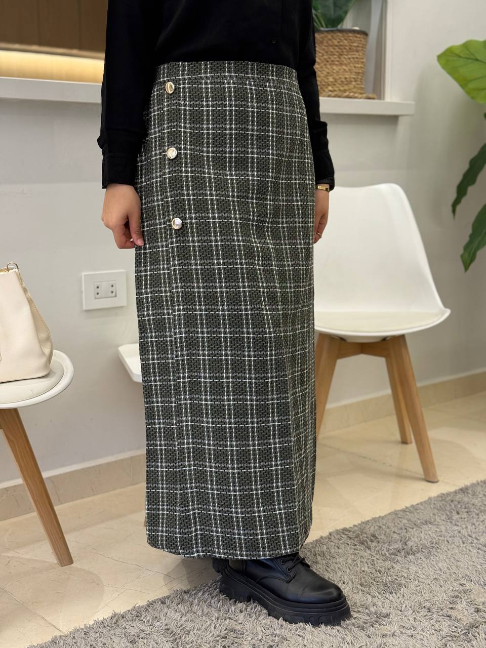 Channel Tweed Skirt