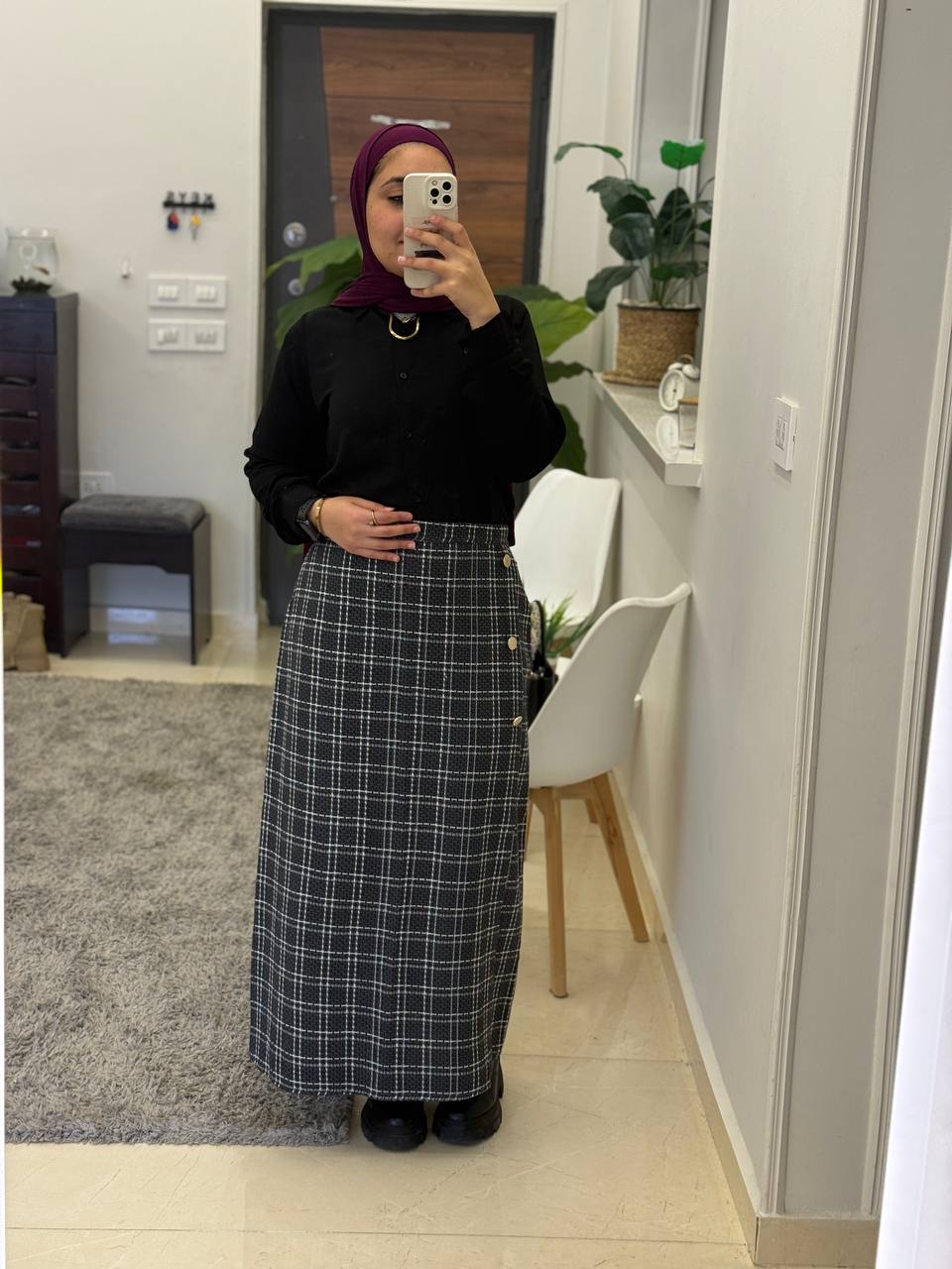 Channel Tweed Skirt