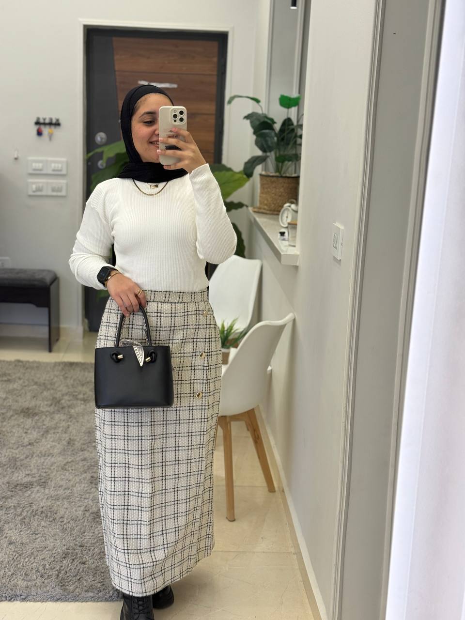 Channel Tweed Skirt