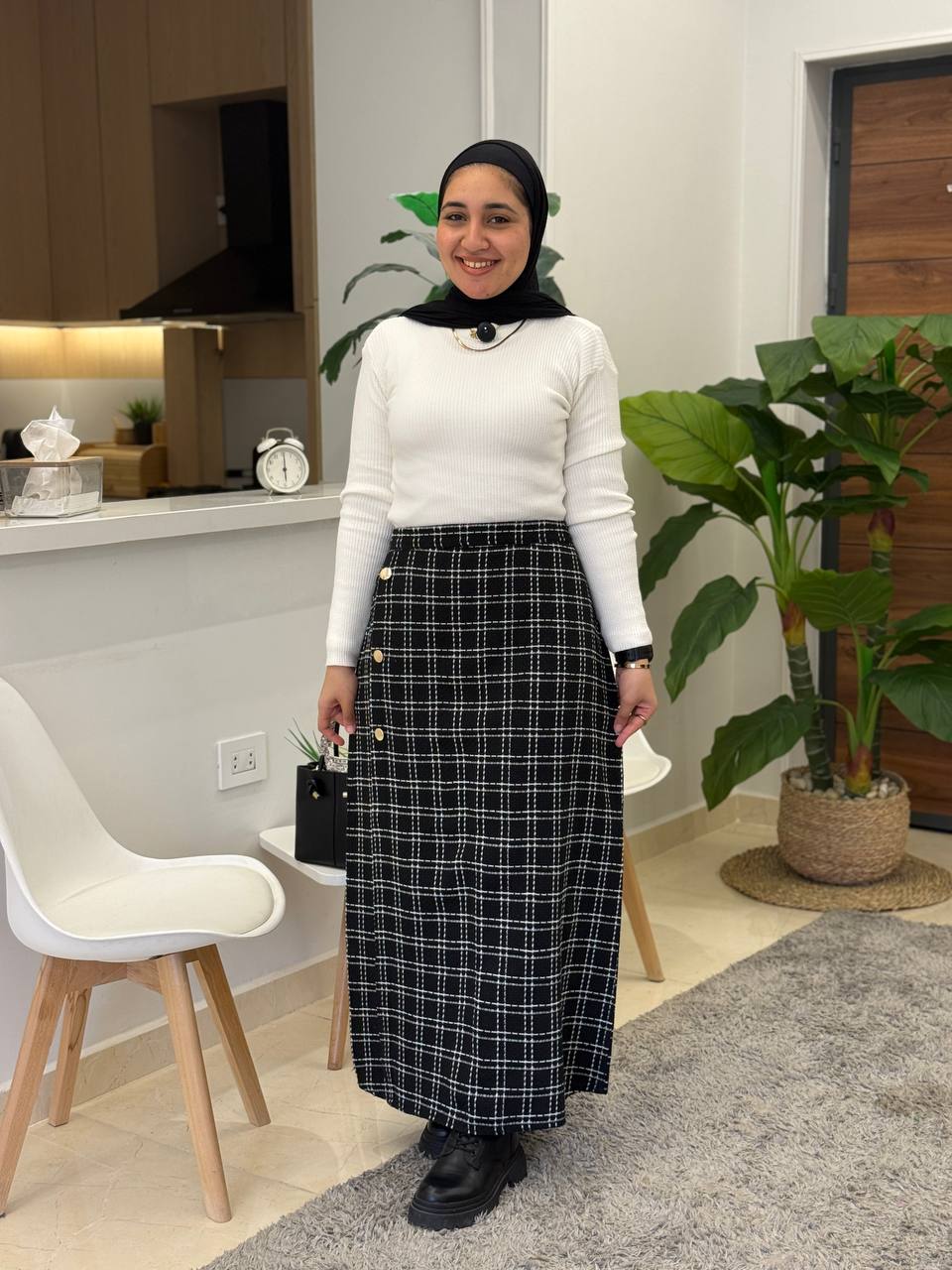 Channel Tweed Skirt