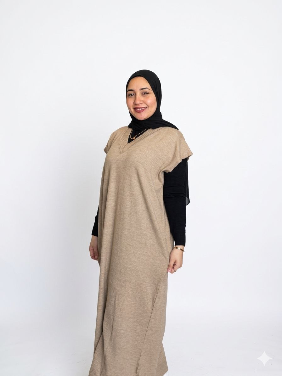 Long Wool Cut Dress