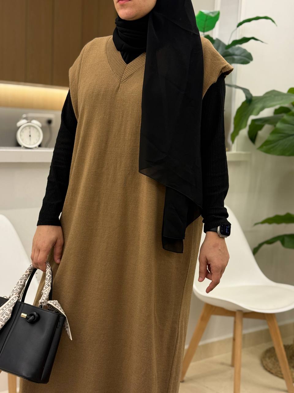 Long Wool Cut Dress