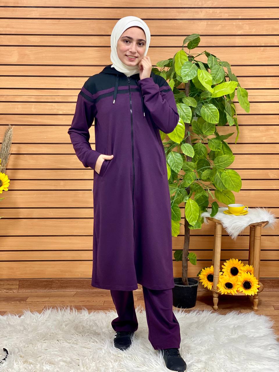 Sportive Zipper Suit