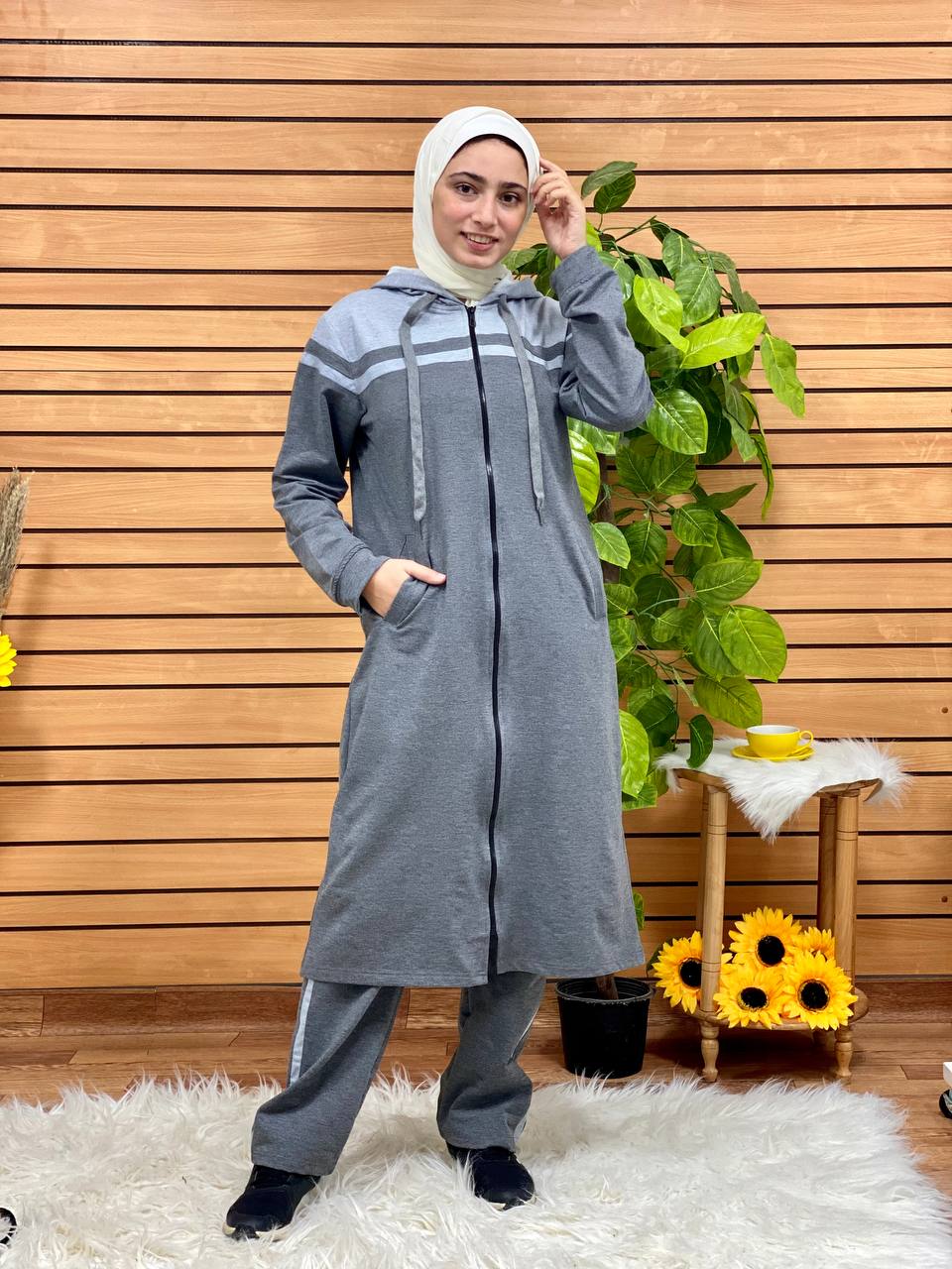 Sportive Zipper Suit